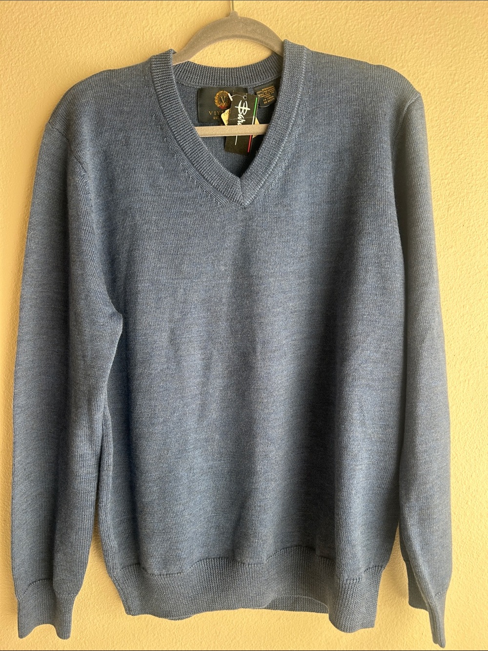 Men's Viyella NWT 100% Merino Wool V-Neck Sweater - Grandpa Chic